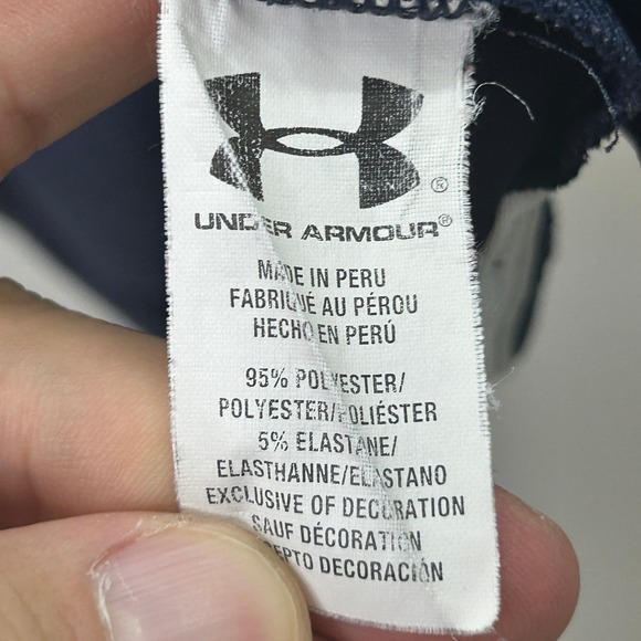 Under Armour HeatGear Polo Shirt Men's XL Navy Blue Short Sleeve - Picture 9 of 12